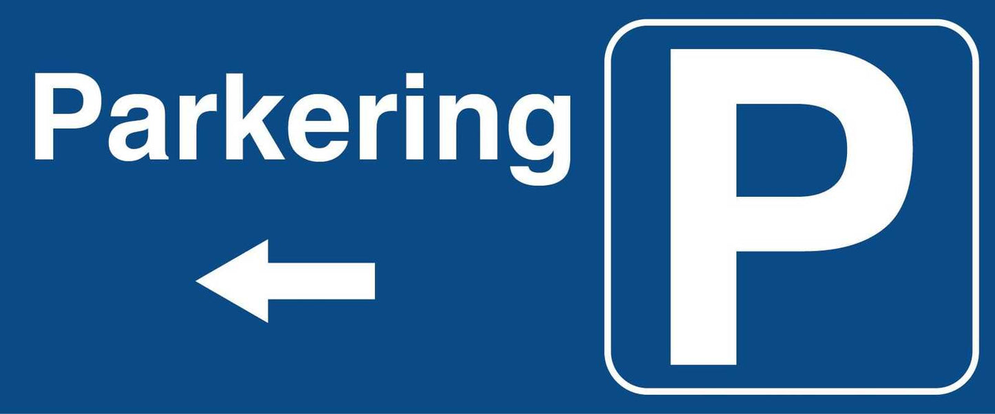 Parkering pil V 600×250